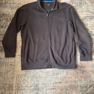 Reebok Men's Gray Full Zip High Collar Sweatshirt Pockets Jacket Size XL